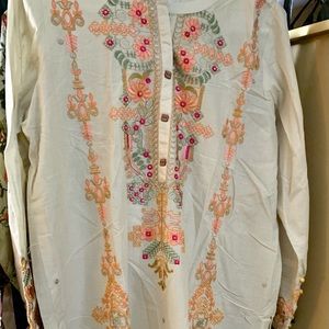 Limelight embroidered cotton Pakistani suit